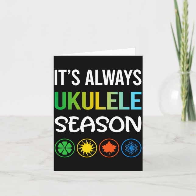 Tarjeta Funny Season Ukulele  (Anverso)