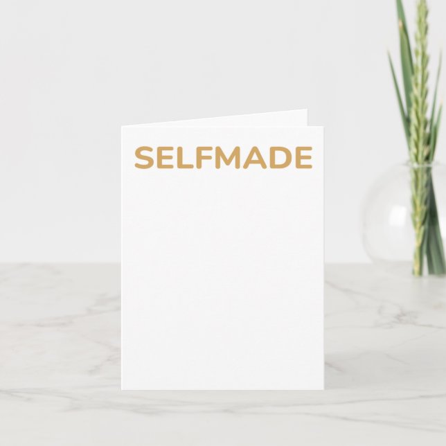 Tarjeta Funny Self-love Cote Selfmade Pegatina (Anverso)