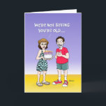 Tarjeta Funny Senior Birthday Card<br><div class="desc">Graciosa tarjeta de felicitación de cumpleaños "Over the Hill"</div>