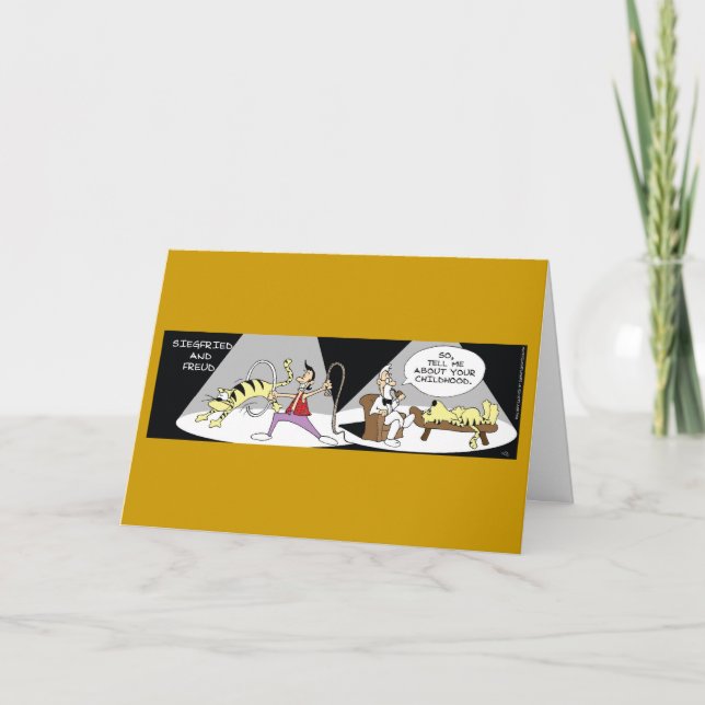Tarjeta Funny Siegfried y Freud Card (Anverso)