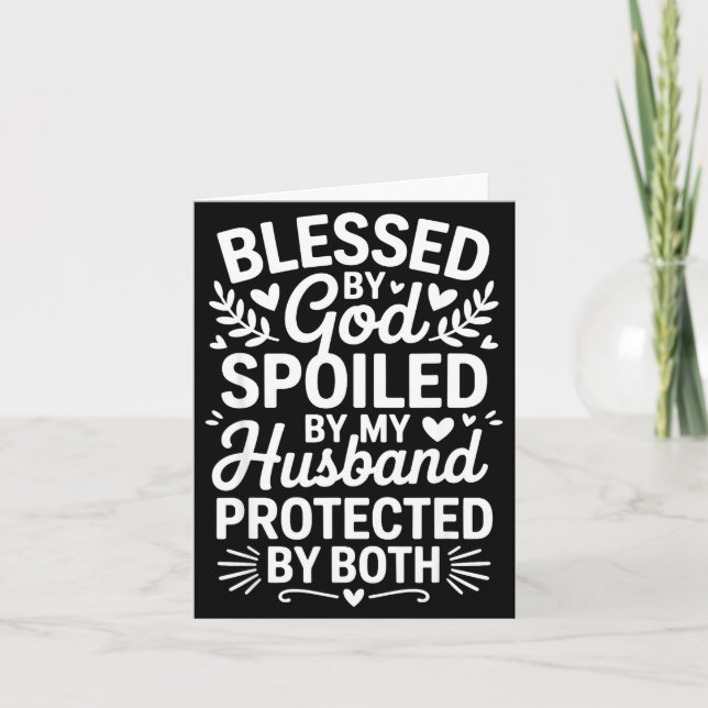 Tarjeta Funny Siled Wife Art For Women Girls Mpy Old Husba (Anverso)