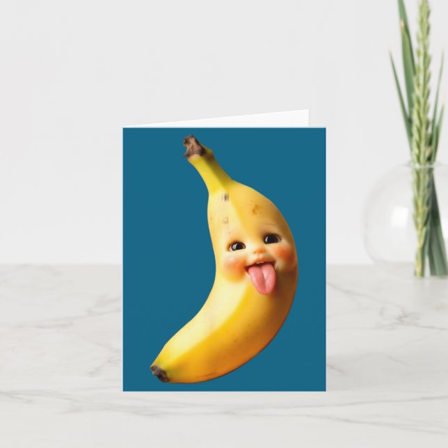 Tarjeta Funny Silly Ai Banana Gen Z Meme Brainrot Humor To (Anverso)