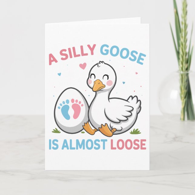 Tarjeta Funny Silly Goose Greeting Card | Cute Meme Card (Anverso)