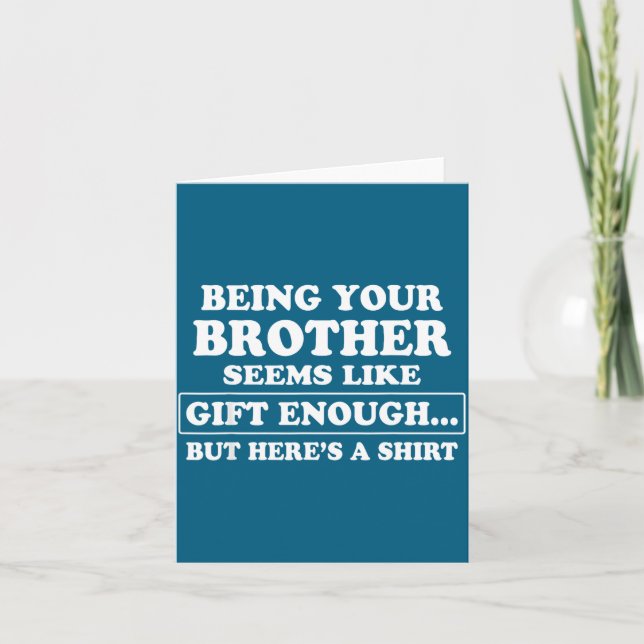 Tarjeta Funny Sister Sarcastic Sibling Humor Quote From Br (Anverso)