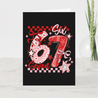 Tarjeta Funny Six Seven 6 7 Meme Valentine Girl 