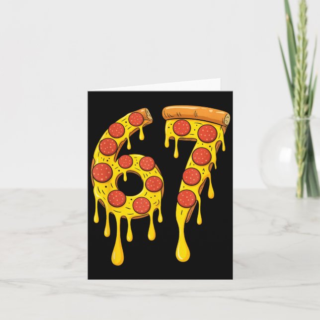 Tarjeta Funny Six Seven Zza 67 Number  (Anverso)