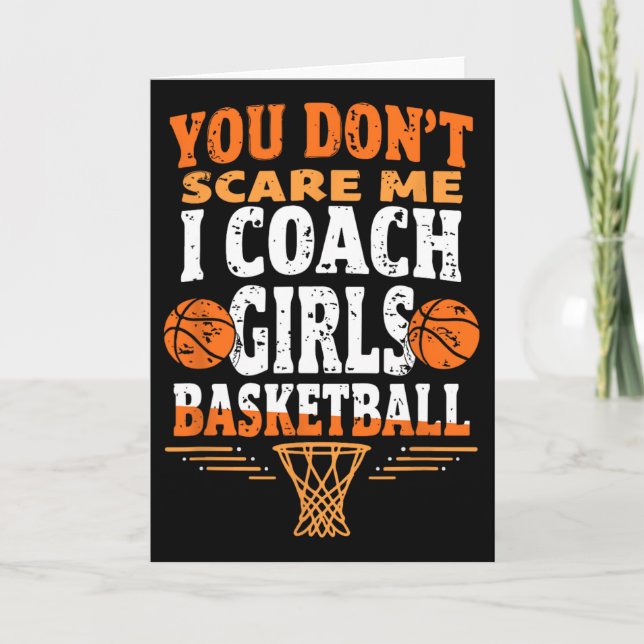 Tarjeta Funny Sketll Coach You Don't Scare Me I Coach Girl (Anverso)