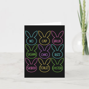 Tarjeta Funny Skibidi Easter Day Egny Rizz Meme Easte