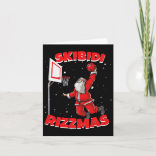 Tarjeta Funny Skibidi Rizzmas Navidades Rizz Santa Claus B