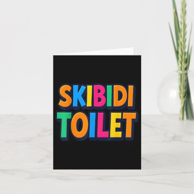 Tarjeta Funny Skibidi Toilet (Anverso)