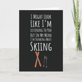 Tarjeta Funny Skier Cards Winter Sports Skiing Ski Lover