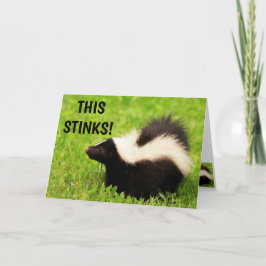 Tarjeta Funny Skunk Siente Mejor