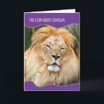 Tarjeta Funny Sleepy Lion Birthday<br><div class="desc">Gran tarjeta de cumpleaños para el animal fiesta con una foto de un león somnoliento. Porque "En la jungla,  la poderosa jungla,  el león duerme esta noche". Sí,  claro. Duerme cuando estés muerto. ¡fiesta esta noche! ¡Que tengas un cumpleaños que rompa!</div>