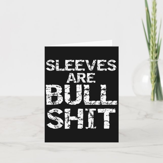 Tarjeta Funny Sleeveless Shirt Gag Sleeves Are Bull Tank T (Anverso)