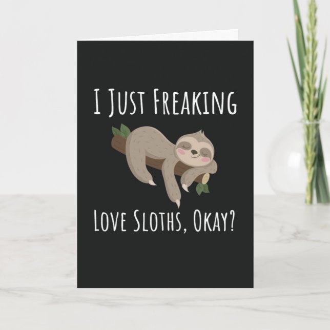 Tarjeta Funny Sloth Cards Humorous Animal Happy Humor (Anverso)