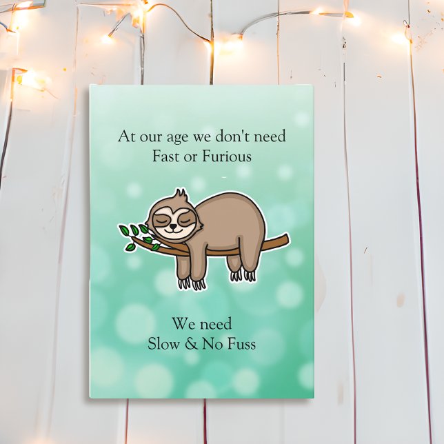 Tarjeta Funny Sloth Happy Birthday (Subido por el creador)