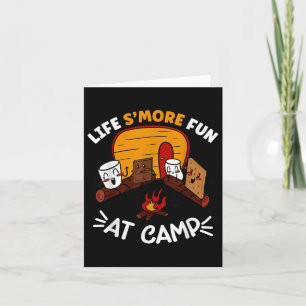 Tarjeta Funny Smores Camping Campfire Marshmallow Life Smo