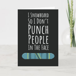 Tarjeta Funny Snowboarder Cards Snowboarding Winter Sports