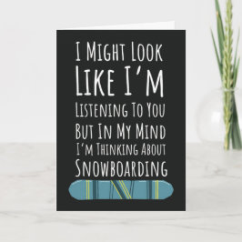 Tarjeta Funny Snowboarding Cards Humor Snowboarder Sports