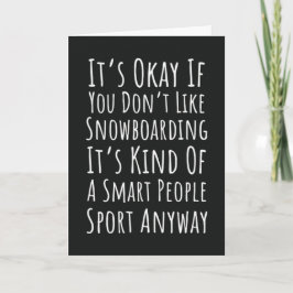 Tarjeta Funny Snowboarding Cards Snowboarder Winter Sports