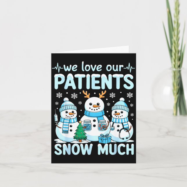 Tarjeta Funny Snowman Nurse Christmas Winter Holiday Healt (Anverso)