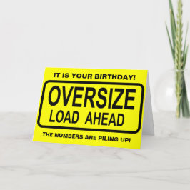 Tarjeta Funny sobredimensionamiento Carga Antiguo Cumpleañ