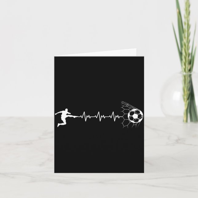 Tarjeta Funny Soccer Player Heart Pulse Graphic Srt Footba (Anverso)