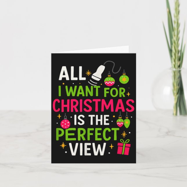 Tarjeta Funny Sonographer Christmas - Holiday Ultrasound T (Anverso)