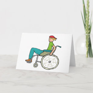 Tarjeta Funny Speedy Whechair User