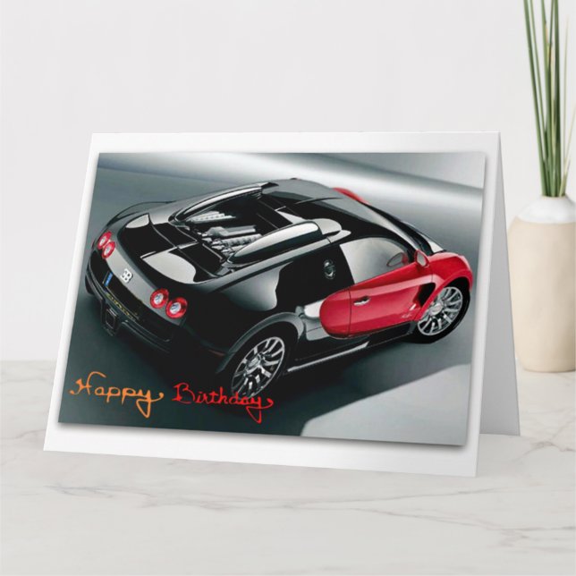 Tarjeta Funny Sports Car Jumbo Birday Card (Anverso)