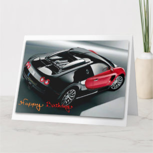 Tarjeta Funny Sports Car Jumbo Birday Card