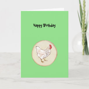Tarjeta Funny Spring Chicken Birthday