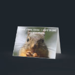 Tarjeta Funny Squirrel Birthday Card<br><div class="desc">Graciosa tarjeta de cumpleaños con una foto de cierre de la cara de una ardilla con el texto "¡Pssst! Acércate. Quiero decirte algo". en blanco encima de las ardillas, cara sonriente. Dentro de la tarjeta dice: "¡Feliz cumpleaños, loco!" El texto se puede personalizar en sus propias palabras en el estilo...</div>