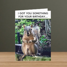 Tarjeta Funny Squirrel Deez Nueces Cumpleaños Inapropiado