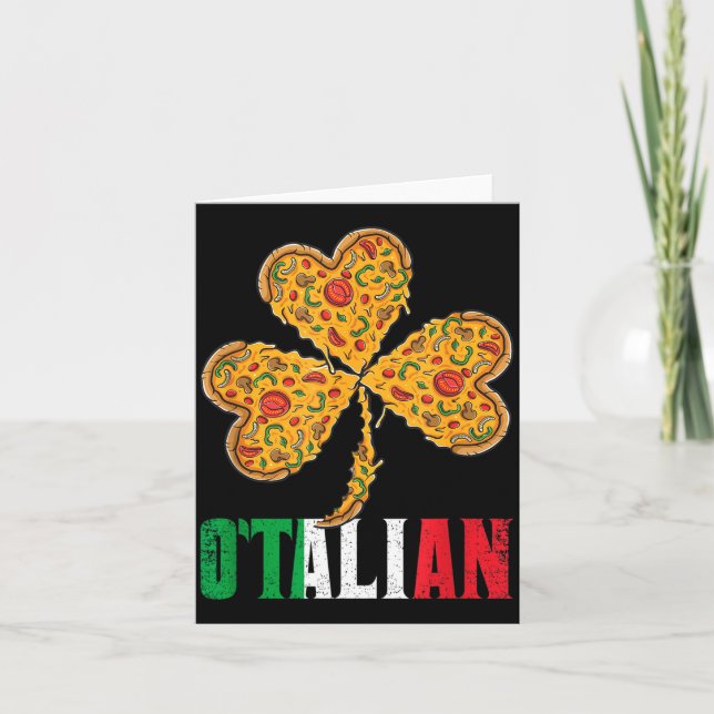 Tarjeta Funny St Patricks Day Irish Zza Italian Pride O'ta (Anverso)