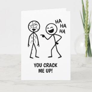 Tarjeta Funny Stickman Birthday