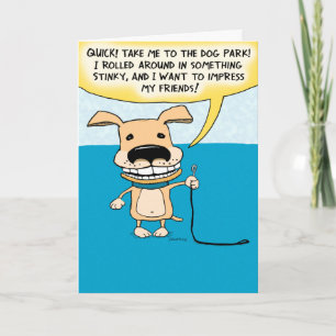 Tarjeta Funny Stinky Dog Birday Card