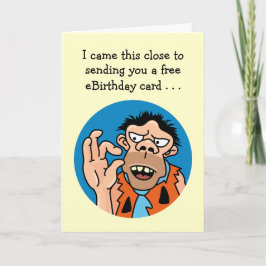 Tarjeta Funny Stone Age Birday Card