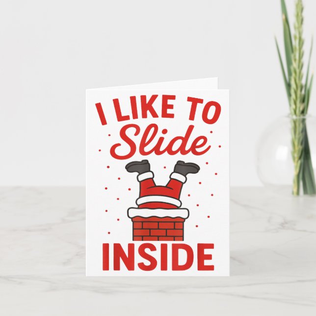 Tarjeta Funny Suggestive I Like To Slide Inside Quote Coup (Anverso)