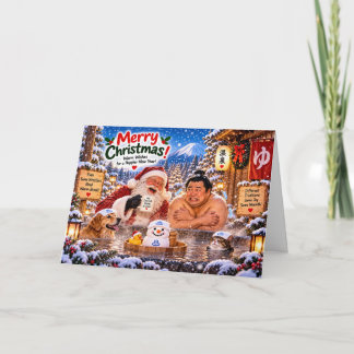 Tarjeta Funny Sumo Wrestler Christmas Card