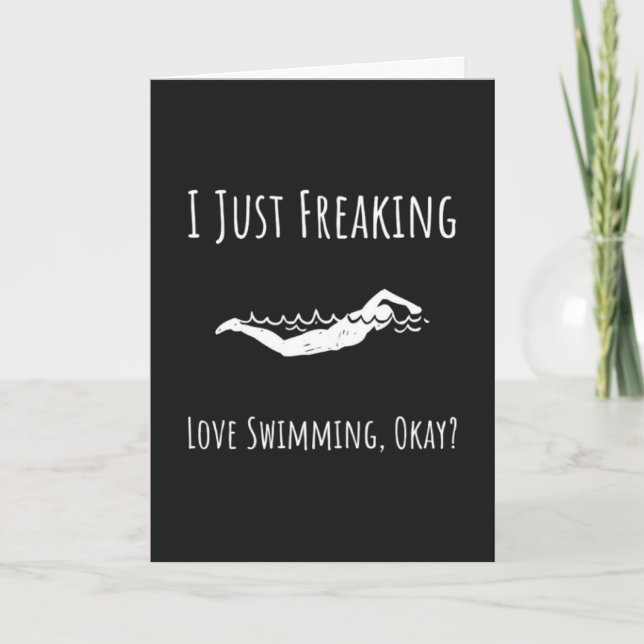 Tarjeta Funny Swimming Cards Swim Team Swimmer Sports  (Anverso)