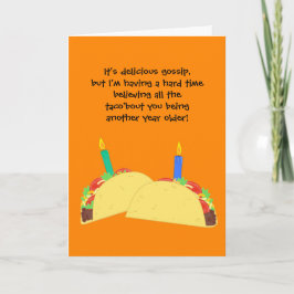 Tarjeta Funny Taco Lover Birthday Card
