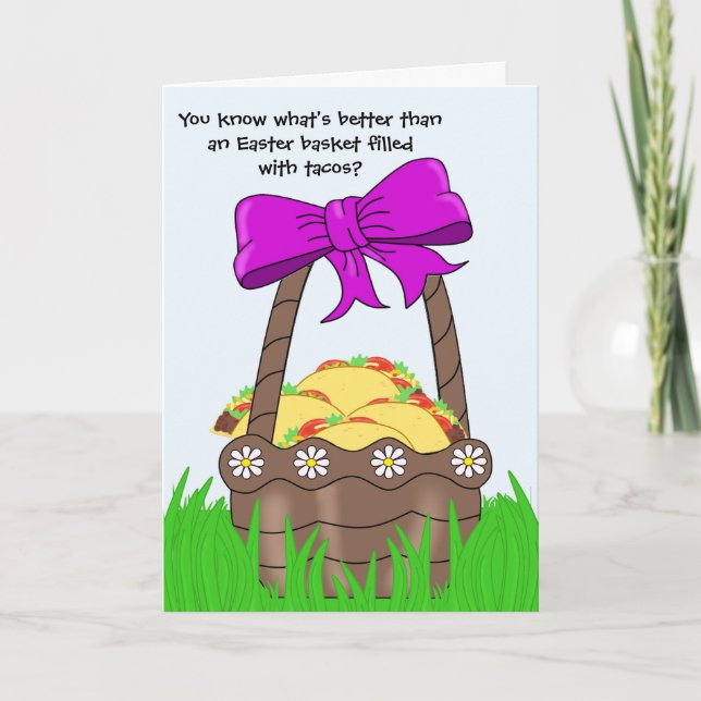 Tarjeta Funny Taco Lover Easter Card (Anverso)