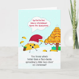 Tarjeta Funny Taco Santa Navidades Card