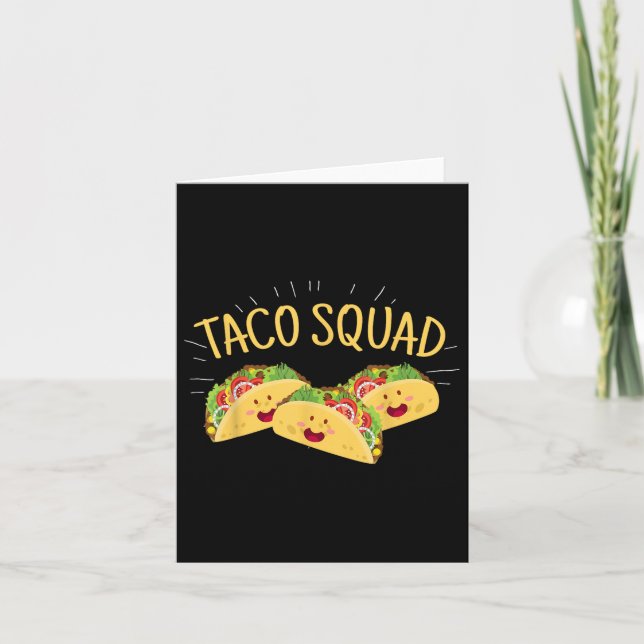 Tarjeta Funny Taco Squad cuece comida mexicana Lover Tee R (Anverso)
