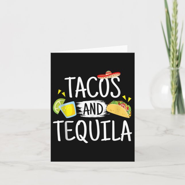 Tarjeta Funny Tacos Y Tequila (Anverso)