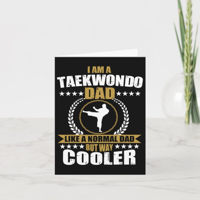 Tarjeta Funny Tae Kwon Do Fighter Dad Taekwondo Para Los H (Anverso)