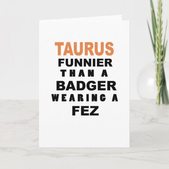 Tarjeta Funny Taurus Birthday Card (Anverso)