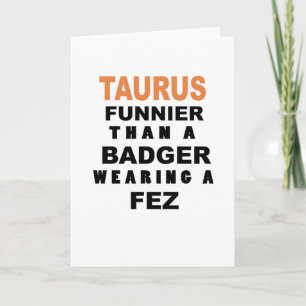 Tarjeta Funny Taurus Birthday Card