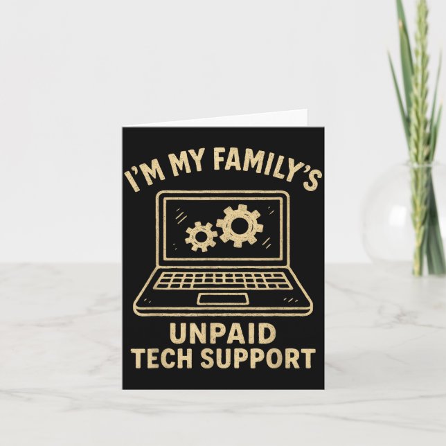 Tarjeta Funny Tech Lover Graphic Tee Computer Geek Nerd En (Anverso)